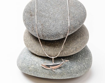 Humpback Whale Pendant, Humpback Whale, Silver Humpback Whale, Beach Jewelry, Whale Pendant, Whale Silhouette, Sea Animal Jewelry, Whale
