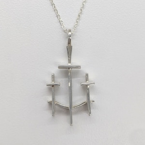 Tre Croci, Ciondolo a Croce, Gioielli a Croce, Collana a Croce, Croce Religiosa, Ciondolo a Croce in Argento, Croce in Argento, Collana a Croce da Donna