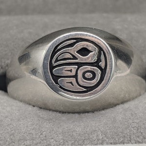 Signet Ring - Raven Ring - Gents Ring- Raven Signet Ring - Native Raven - Fathers Day