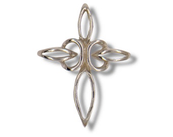 Decorative Cross, Unique Cross Pendant, Cross Necklace, Silver Necklace, Cute Cross Necklace