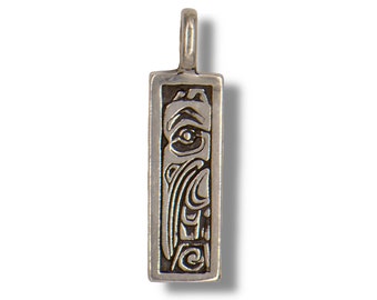 Raven - Raven Pendant - Bar Pendant - Alaska Raven - Raven Jewelry - Native Raven Pendant - Bar