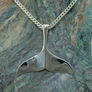 Silver Whale Pendant, Gold Whale Pendant, Sterling Whale Tail, Gold Whale Tail, Whale Tail Jewelry, Fluke Necklace, Whale Fluke Pendant