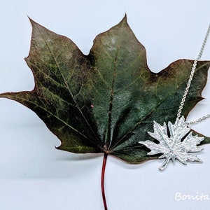 Sterling Maple Leaf, Canadian Maple Leaf , Silver Maple Leaf,  Autumn Leaf Necklace, Maple Leaf Necklace, Leaf Jewelry, Leaf Necklace