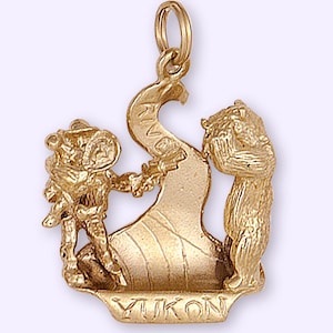 Gold Miner and Bear Yukon Charm