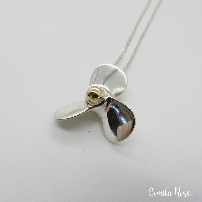 Propeller Necklace Propeller Pendant Boat Propeller Boat Etsy