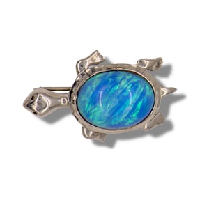 Turtle Brooch - Turtle Pin - Silver Turtle Brooch - Blue Turtle Brooch - Opal Turtle - Jade Turtle - Jade Turtle Pin - Jade Turtle Brooch