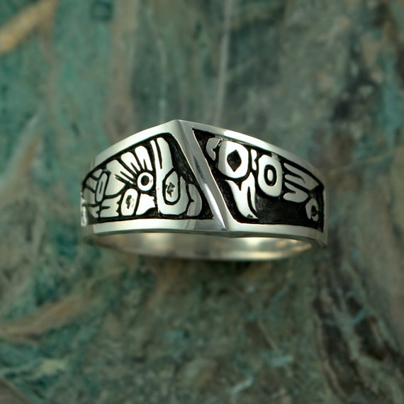 Handcrafted SILVER925 NATIVE DESIGN RING/シルバー/リング 925 