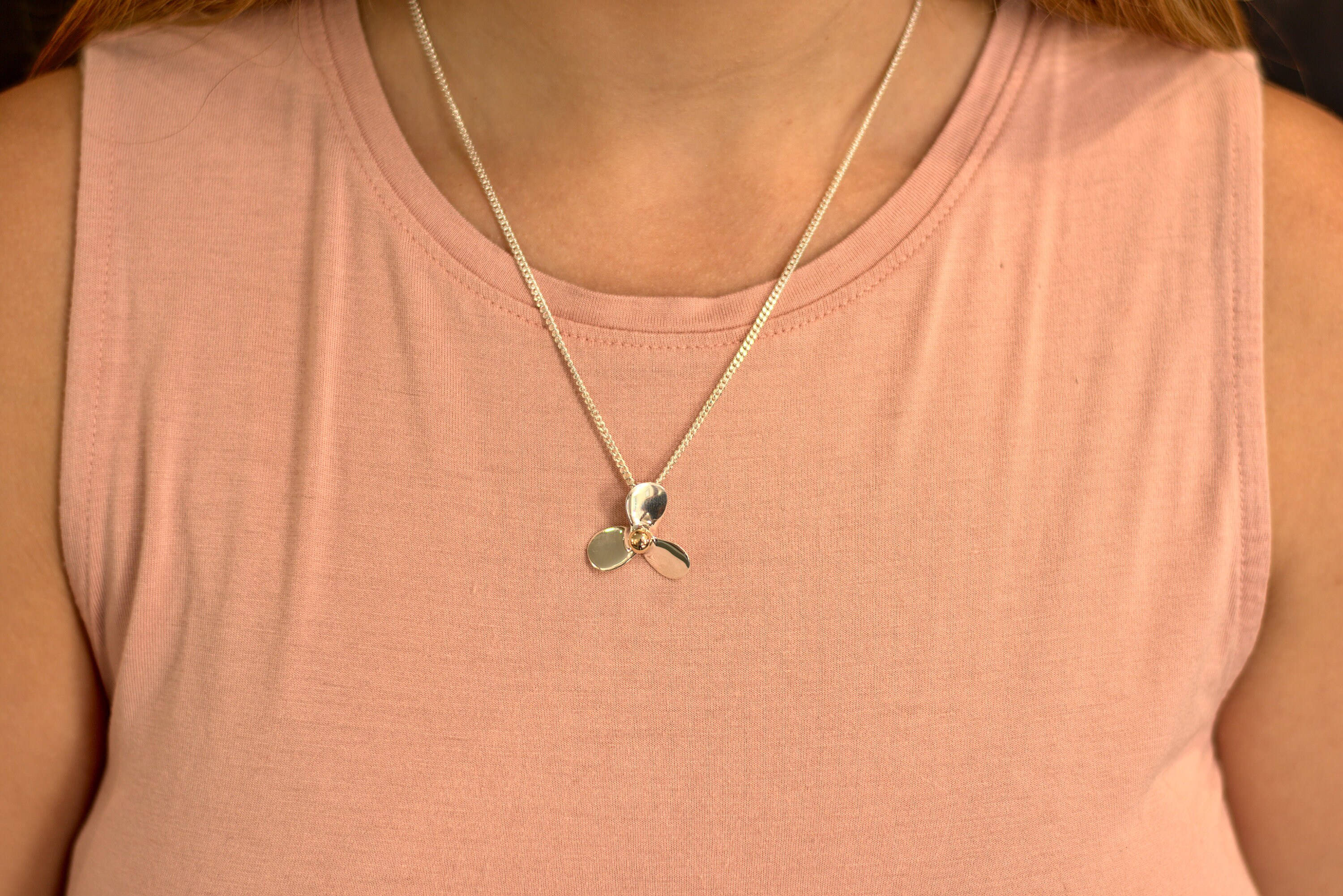 Propeller Necklace Propeller Pendant Boat Propeller Boat Etsy