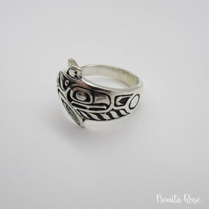 Native Orca Ring, NW Pacific Jewelry, Whale Ring, Bonita Rose Jewelry ...