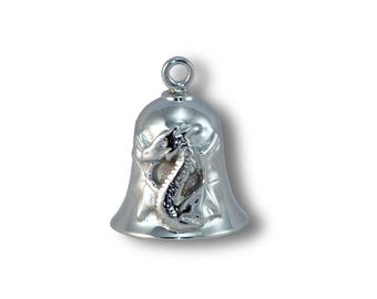 Dragon Chrome Guardian Bell for All Motorcycles, Biker Gift, Motorcycle Blessing, Protection, Good Luck