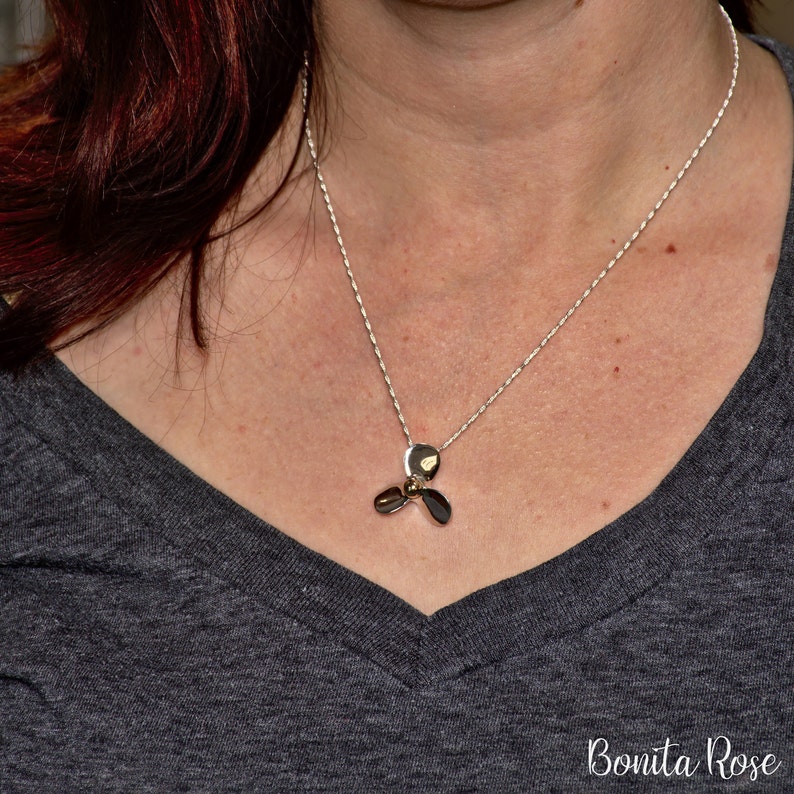 Propeller Necklace Propeller Pendant Boat Propeller Boat Etsy