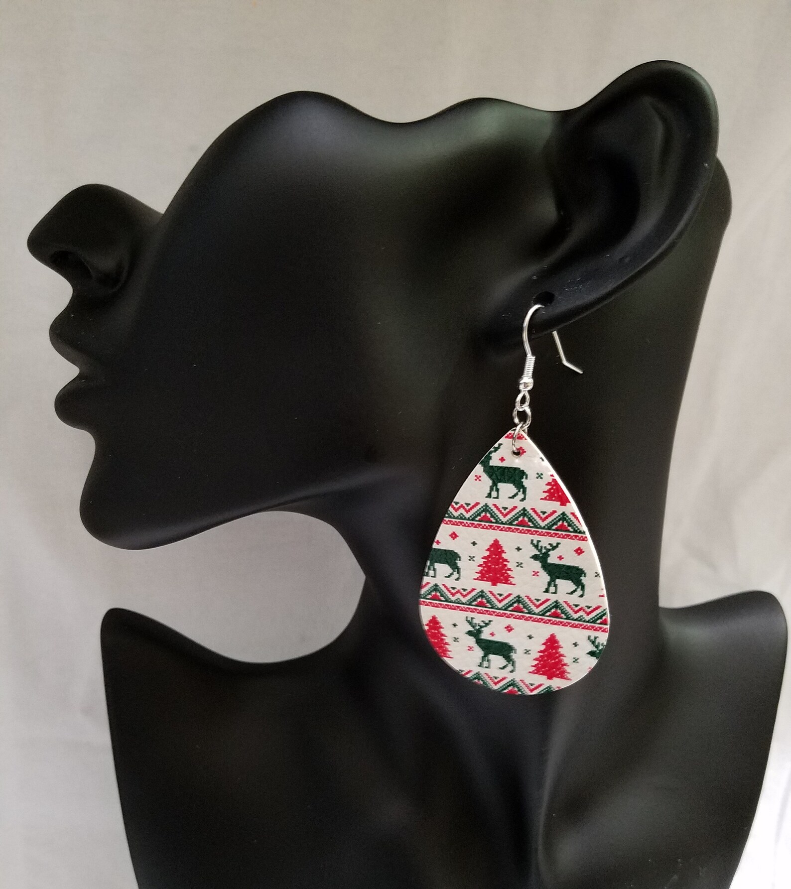 Faux leather Christmas Earrings Etsy