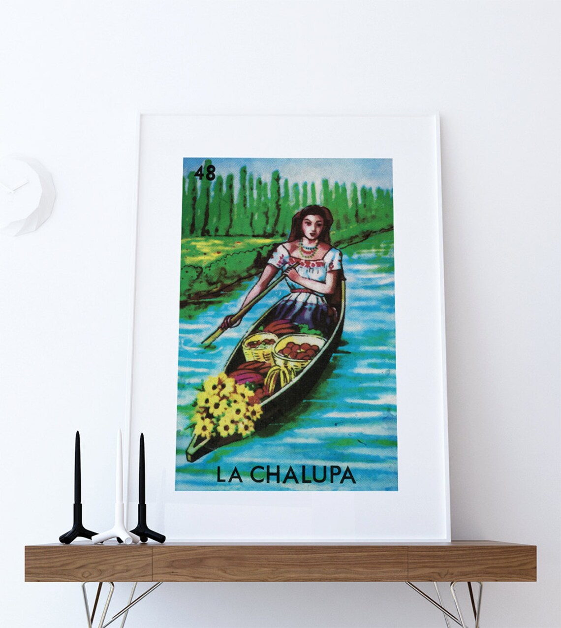 Loteria La Chalupa Mexican Retro Illustration Art Print | Etsy