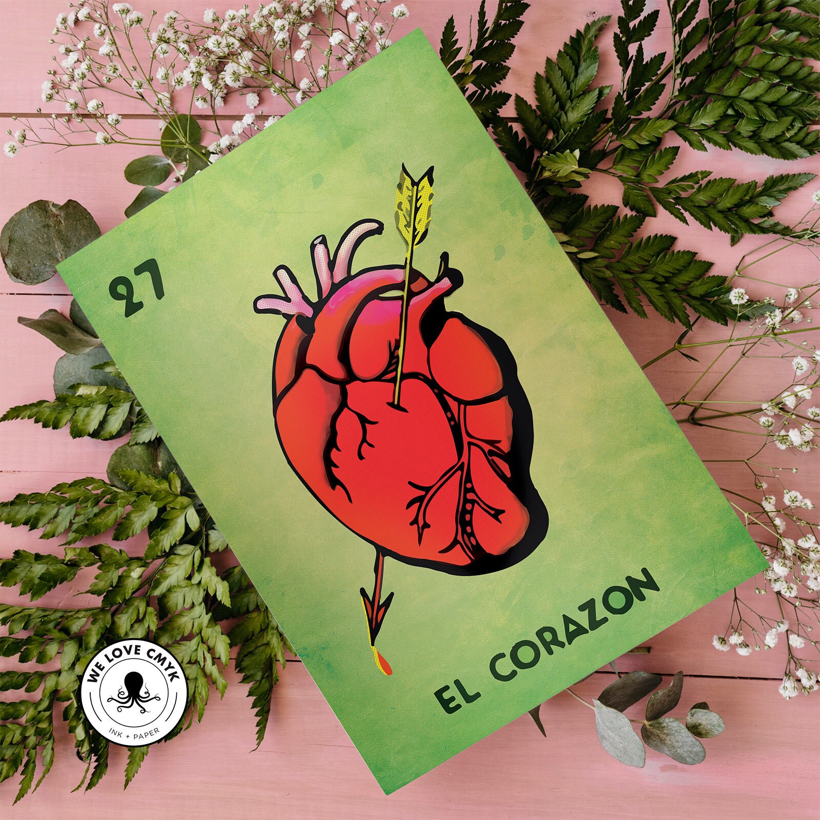 Blank Card Featuring La Luna from Loteria Card Game Retro Mexican Greeting Card