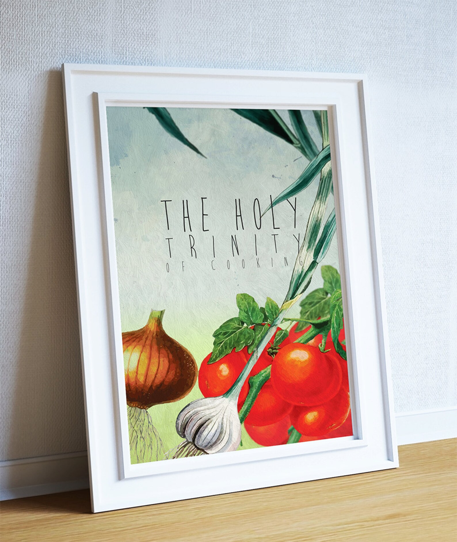 Kitchen Print Kitchen Decor Holy Trinity of Cooking Art Rustic Etsy