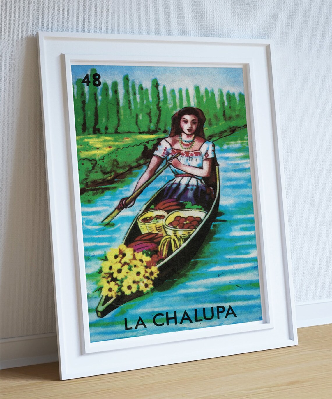 Loteria La Chalupa Mexican Retro Illustration Art Print | Etsy