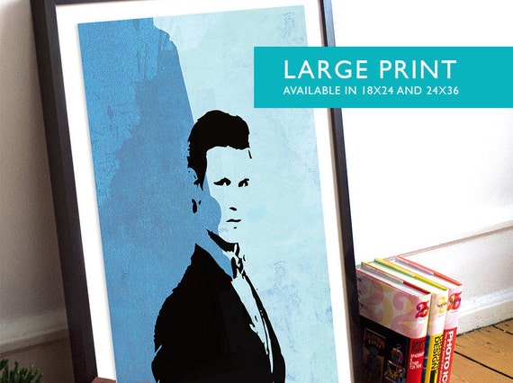 11th Doctor Matt Smith Doctor Who Poster Illustration Whovian Etsy