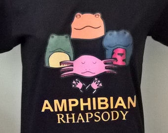 Camiseta de anfibio, camiseta de rock clásico, camiseta de ajolote, camiseta inspirada en la naturaleza, camiseta con estampado de animal para amantes de los anfibios (moda alternativa)