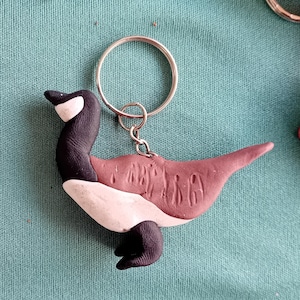 Goose keyring, Bird keychain