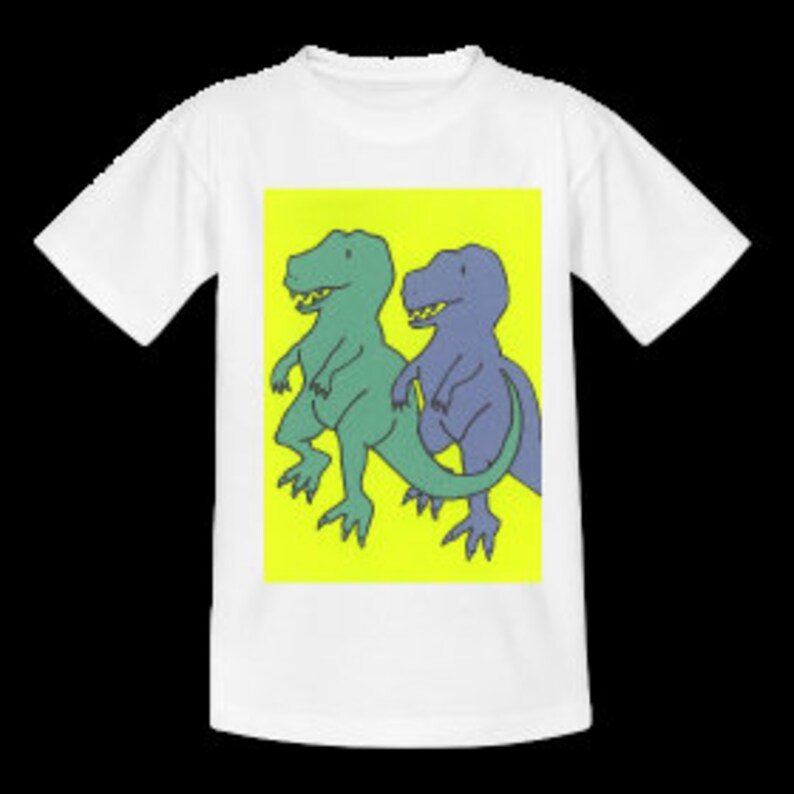 DINOSAURIE-T-SHIRT, Populära T-shirts, Premiumtryckt T-shirt, T-Rex-T-shirt, Slitstark bomull digitaltryckt dinosaurie-bekväm T-shirt bild 5