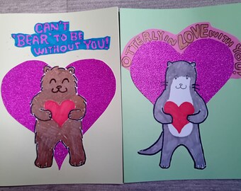 Handmade Valentines card, Love card