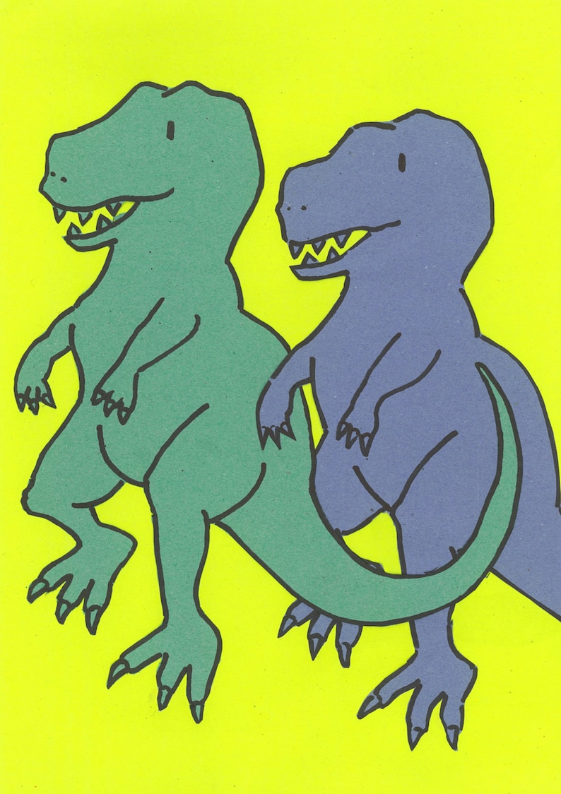 DINOSAURIE-T-SHIRT, Populära T-shirts, Premiumtryckt T-shirt, T-Rex-T-shirt, Slitstark bomull digitaltryckt dinosaurie-bekväm T-shirt bild 6