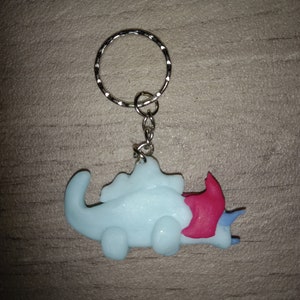 Dinosaur key ring, triceratops keychain image 2