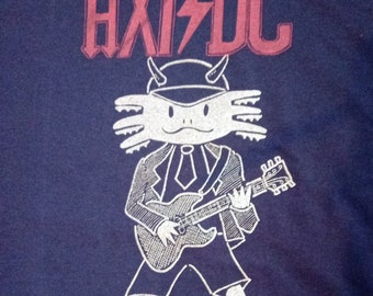 CAMISETA AXOLOTL, camiseta con estampado de calidad, camiseta de AC/DC, camiseta ligera, camiseta estética de manga corta con gráficos divertidos de AC/DC y hard rock.