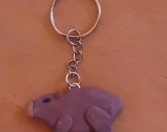 Llavero de carpincho, encanto de capibara