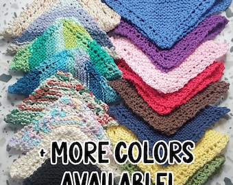 100% Cotton Hand-Knit Dishcloths, Eco-Friendly Zero-Waste Kitchen Bathroom Accessories