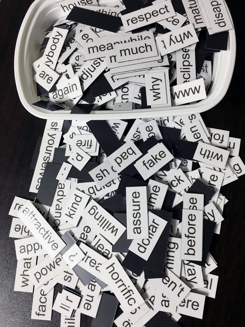 LARGE Print 750 MUST HAVE Starter Set Word Fridge Etsy