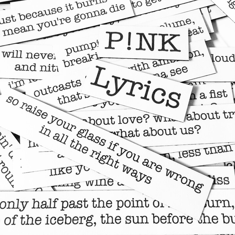 PNK Lyric Word Custom Tim Holtz Inspired Lyric Etsy