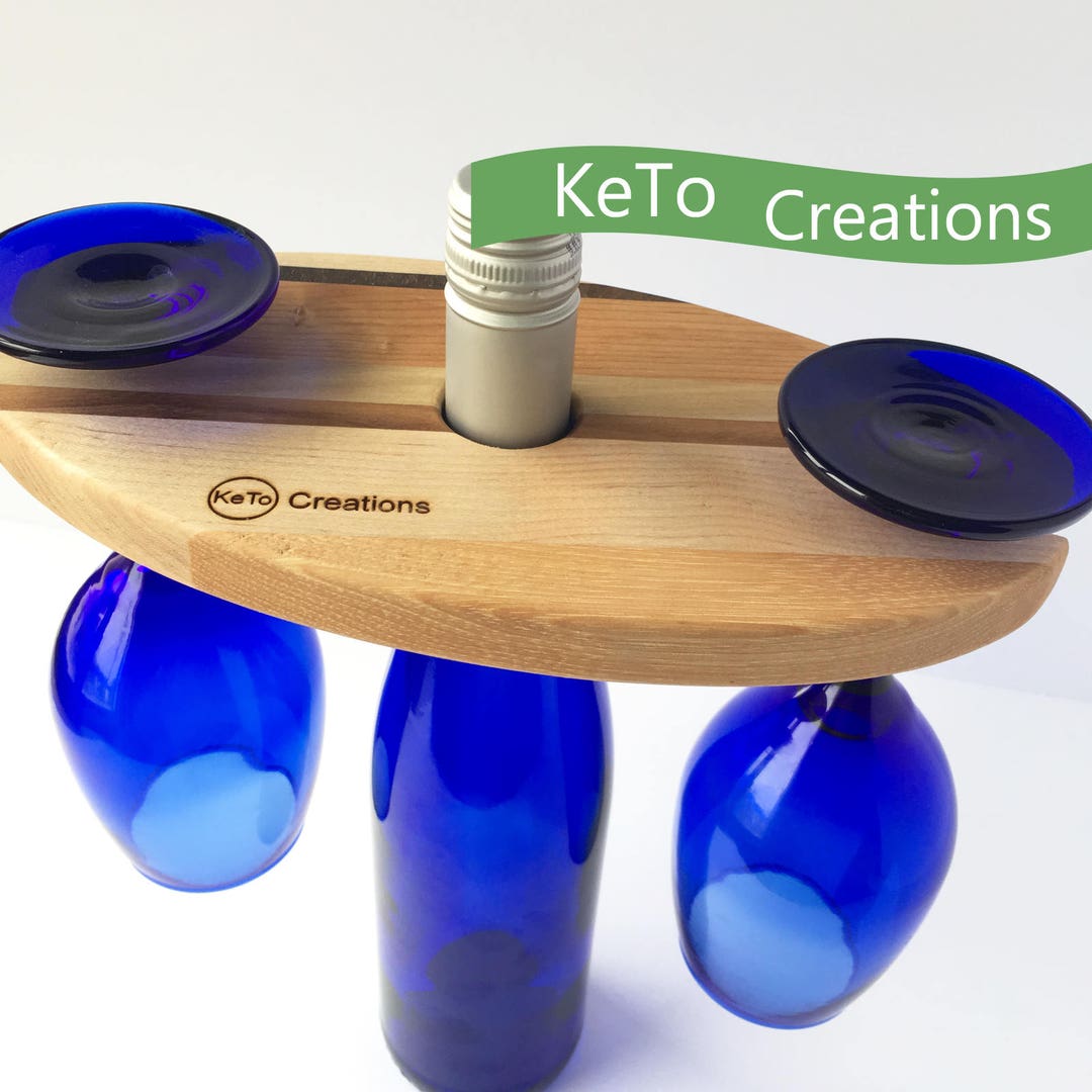 Wine Glass Display Wine Glass Holder Wine Glass and Bottle Etsy