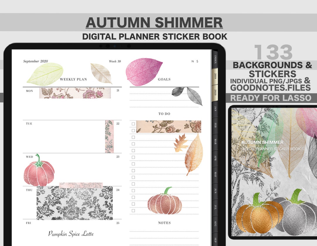 Digital Planner Sticker Book - Autumn Digital Stickers - Digital Buju ...