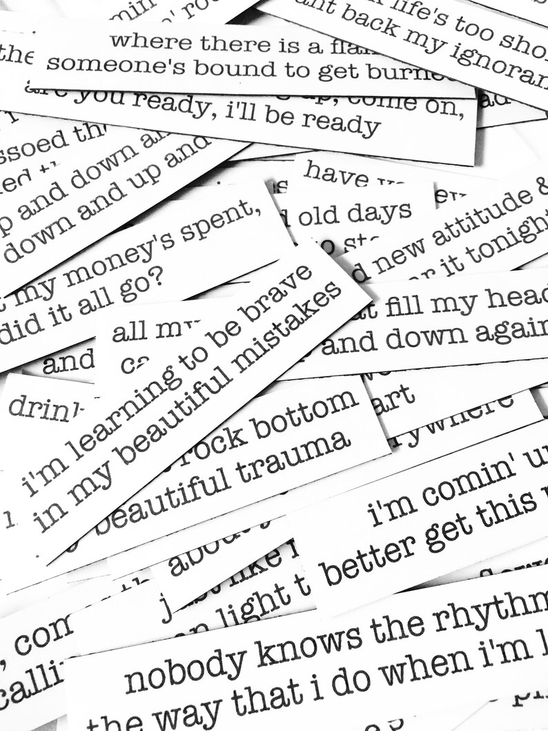 PNK Lyric Word Custom Tim Holtz Inspired Lyric Etsy