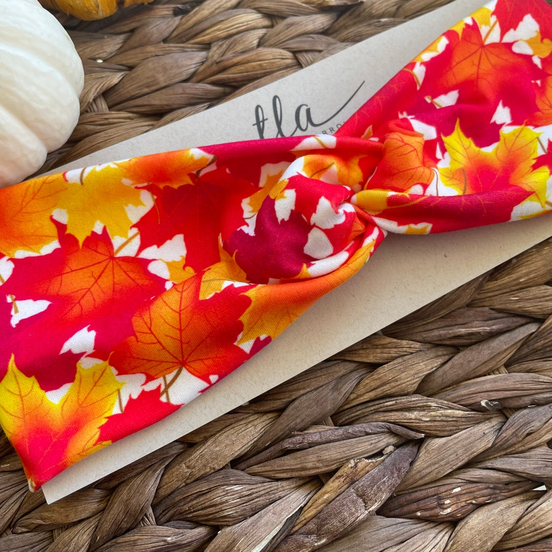 Fall Leaf Headband Headband for Women Twist Headband Nurse Etsy