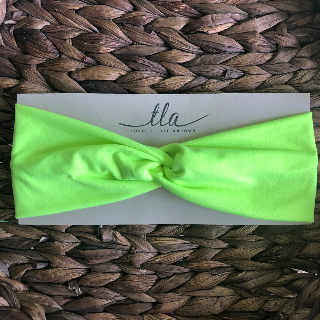 Neon Yellow Headband Headband for Women Twist Headband Etsy