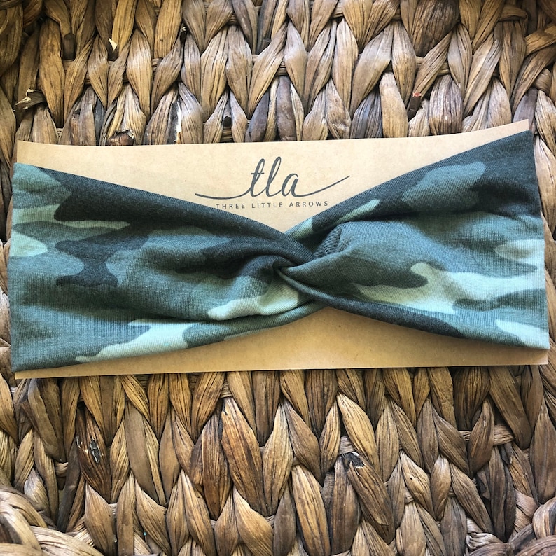 Camo Headband Womens Headband Soft Camo Headband Wide Etsy