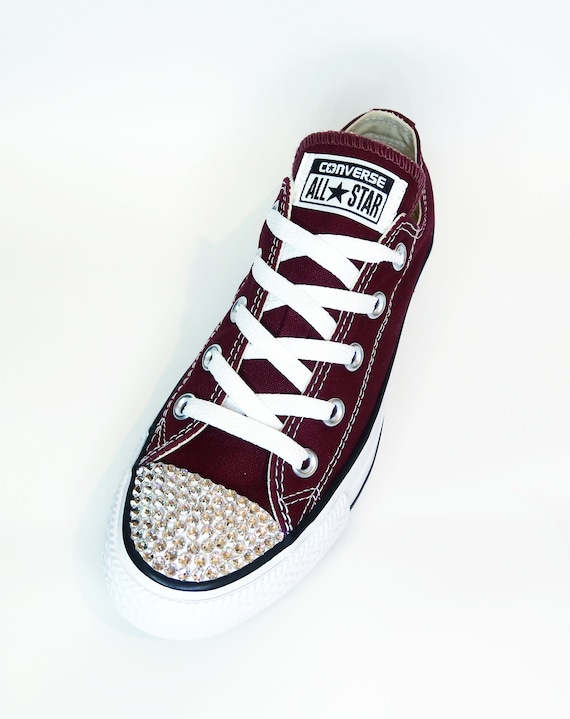 LUXURY Maroon Bordeaux Red Customised Swarovski Chuck Taylor All Star Seasonal Converse Wedding Honeymoon Bridesmaid Everyday LUXURY Pink Customised Swarovski Adidas Gazelle Womens Shoes Wedding Honeymoon Bridesmaid Everyday Shoes Various Colours