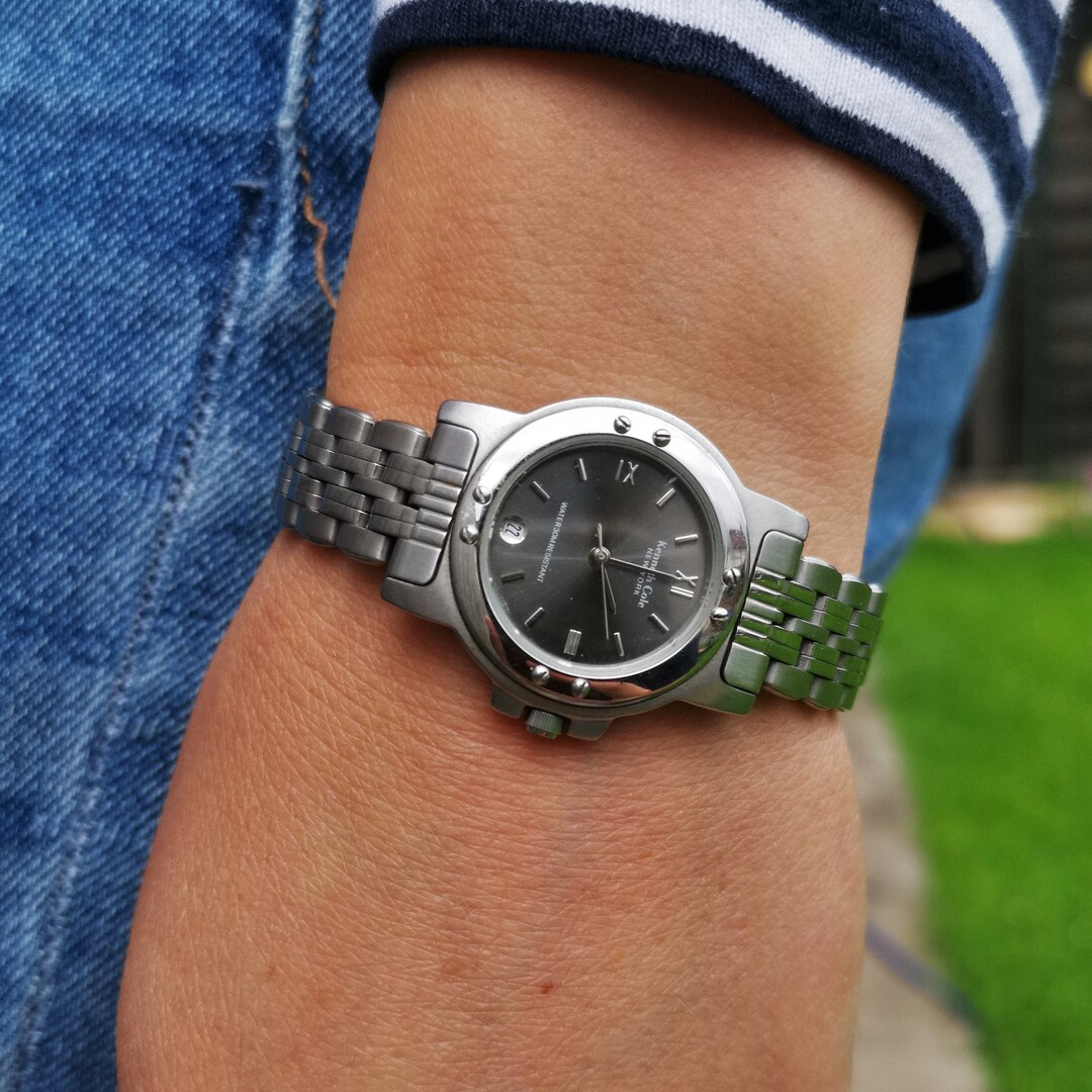 Vintage Kenneth Cole Nueva York Reloj de cuarzo de acero inoxidable para mujer Etsy Espana