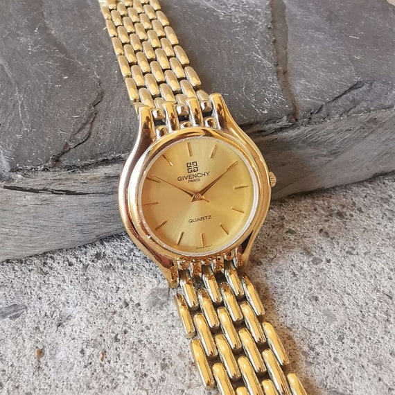 Vintage GIVENCHY Gold Plated Women's Quartz Watch // Original
