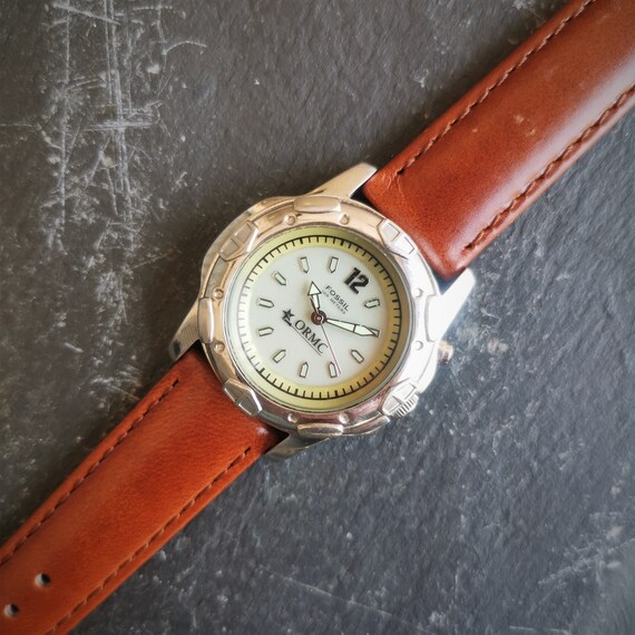 Men's Vintage Fossil Stainless Steel 