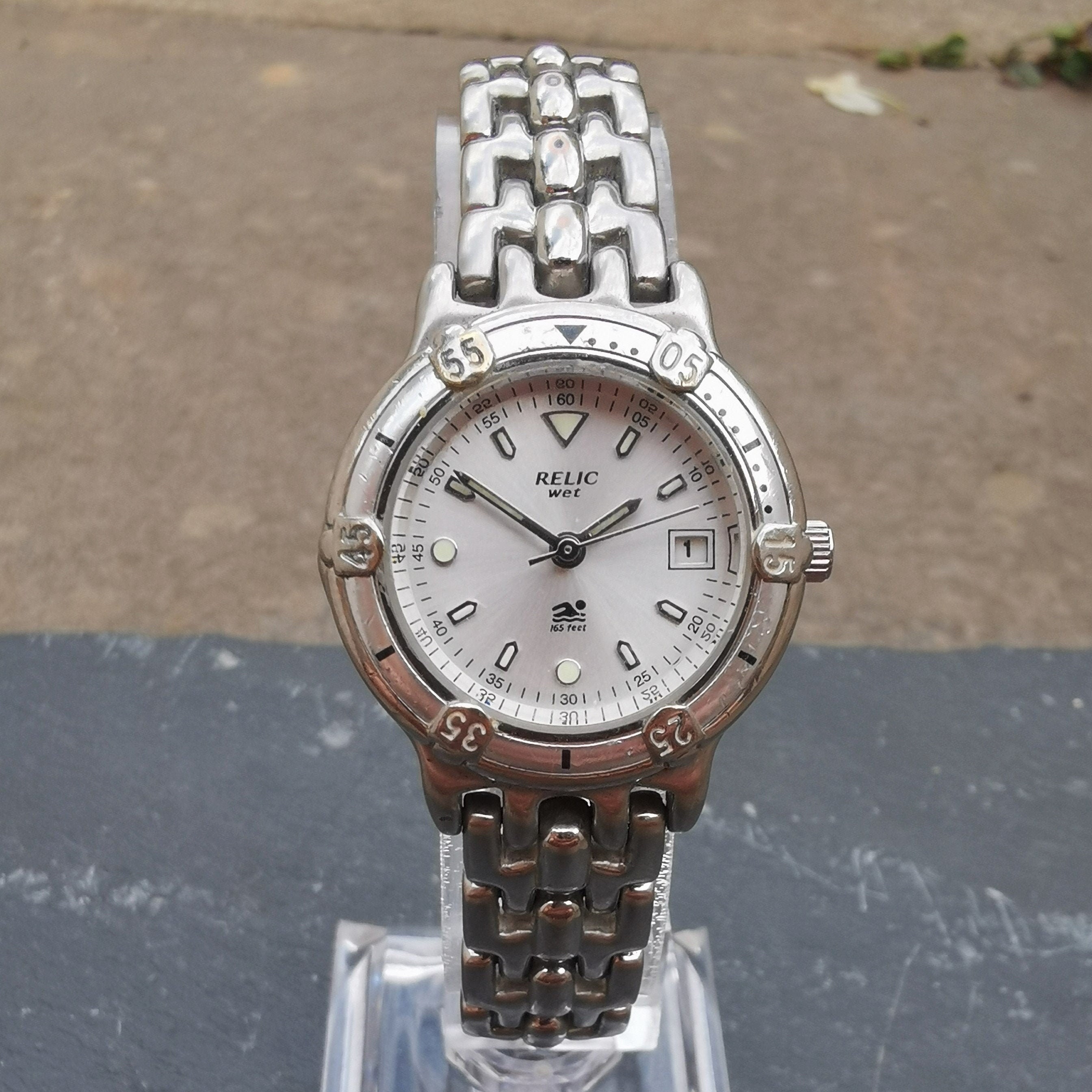 RESERVED Vintage RELIC Wet Women s Chrome Plated Quartz Watch Etsy UK
