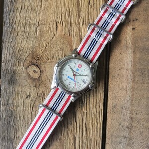 Vintage Men's Stainless Steel HARRIS Quartz Watch // by Wenger // NATO ...