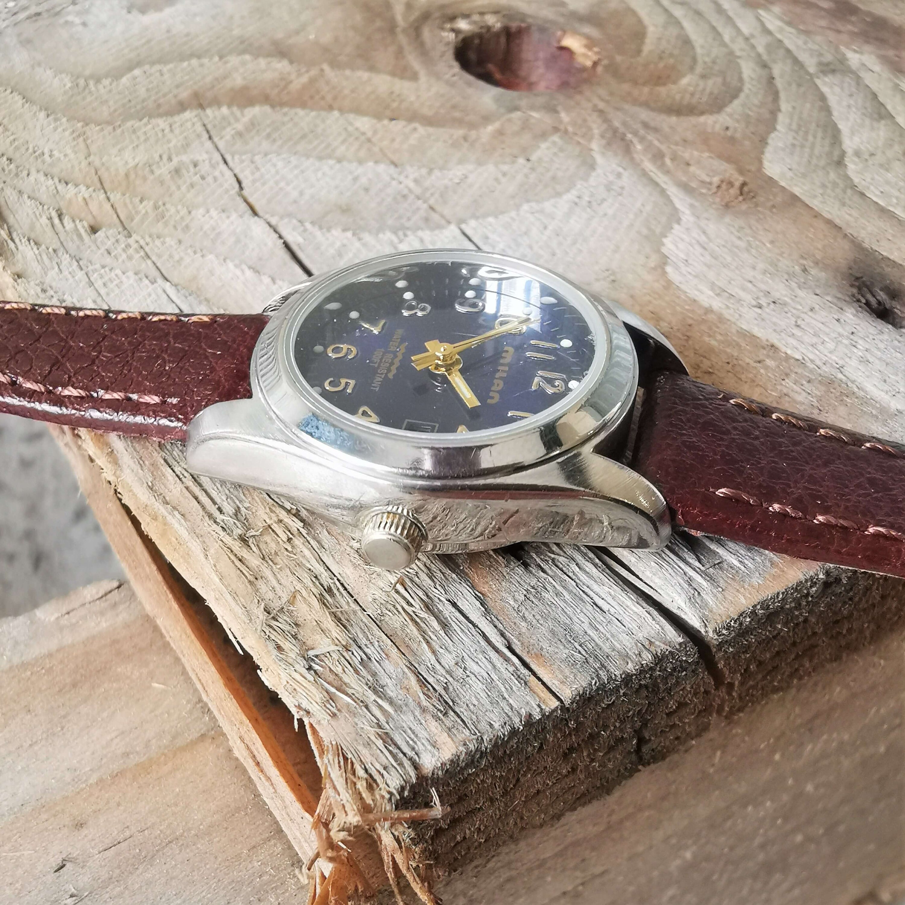 Vintage Milan II Women’s Quartz Watch – Brown Leather Strap Vintage Women main image 2