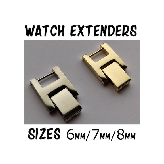 Watch Bracelet Extender with Fold Over Link Clasp 