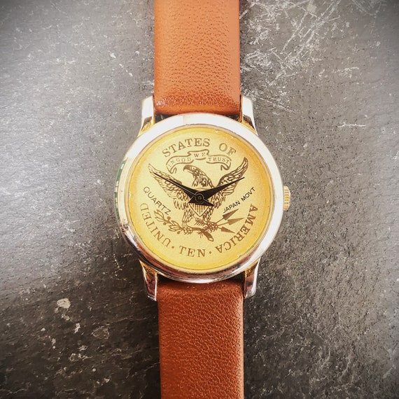 United States Of America Gold Tone Watch s-l400.jpg main image 3