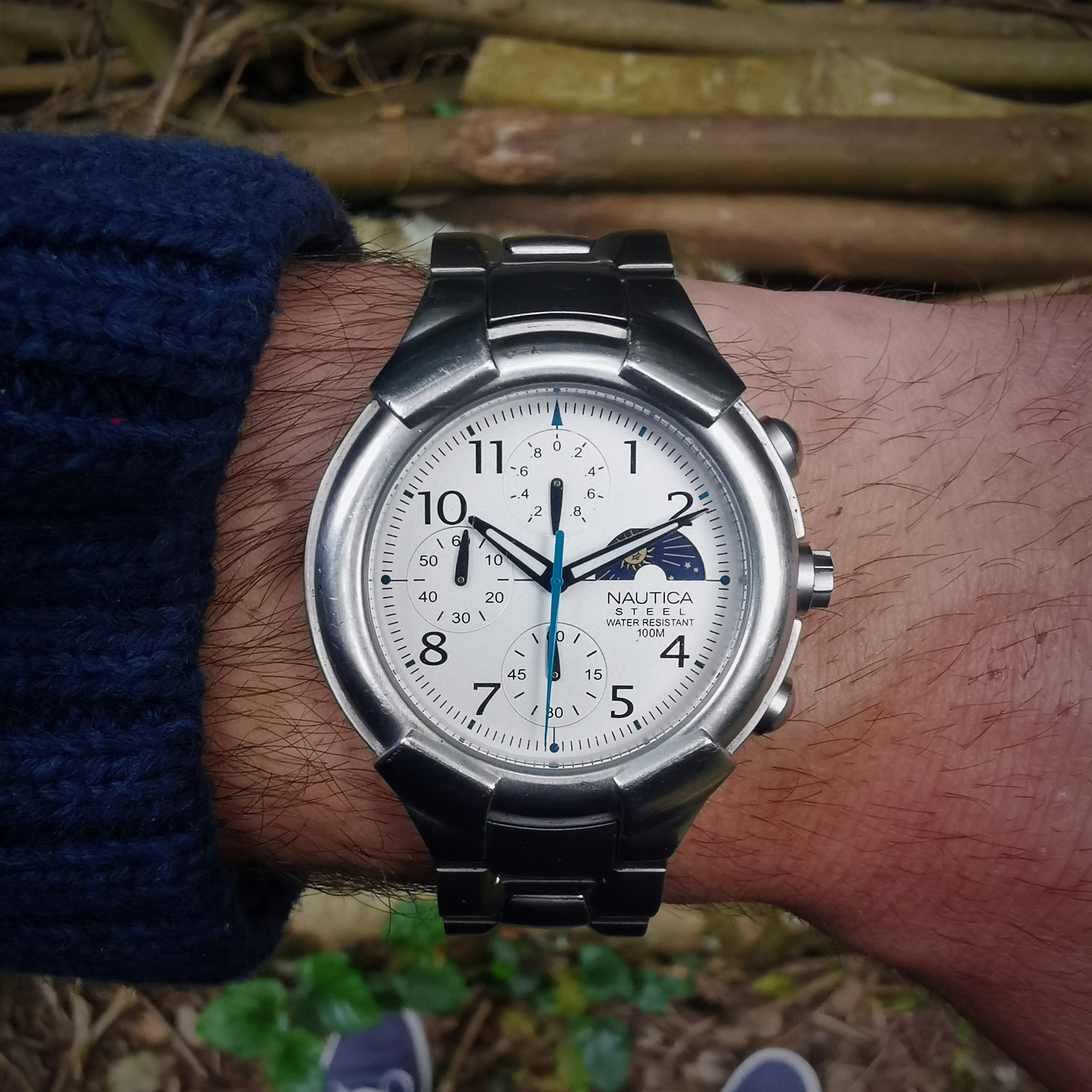 Men's Vintage Nautica Stainless Steel Quartz Watch // Original