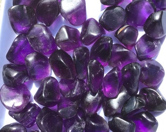 Tumbled amethyst, Zambian amethyst, amethyst, amethyst crystal
