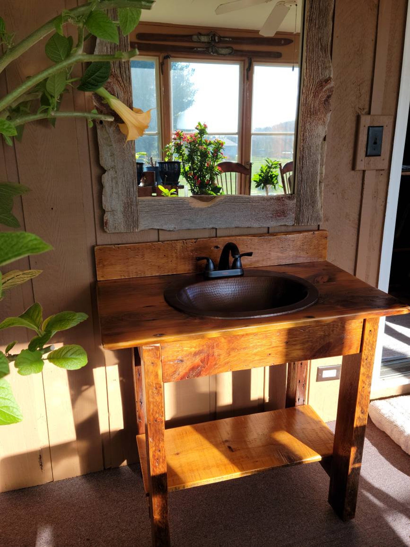 Rustic Barnwood Vanity Etsy